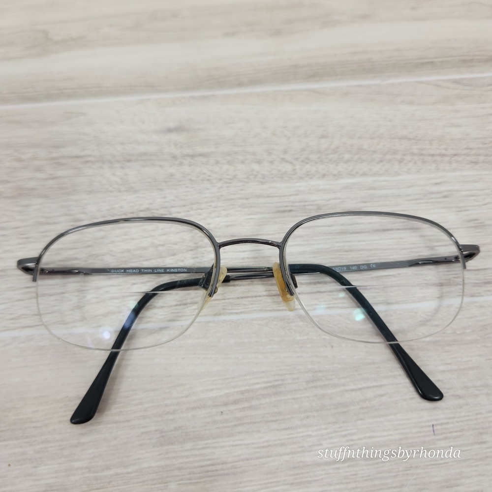DUCK HEAD THIN LINE KINSTON Eyeglasses Frame Half Rimless Titanium 53-19-140 DG